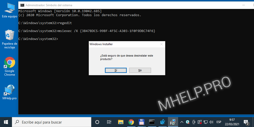 Cómo eliminar NOD32 usando CMD en Windows