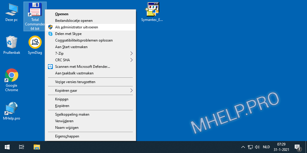 Hoe Programma als administrator uitvoeren in Windows 10