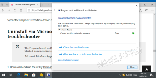 removing symantec endpoint protection without password