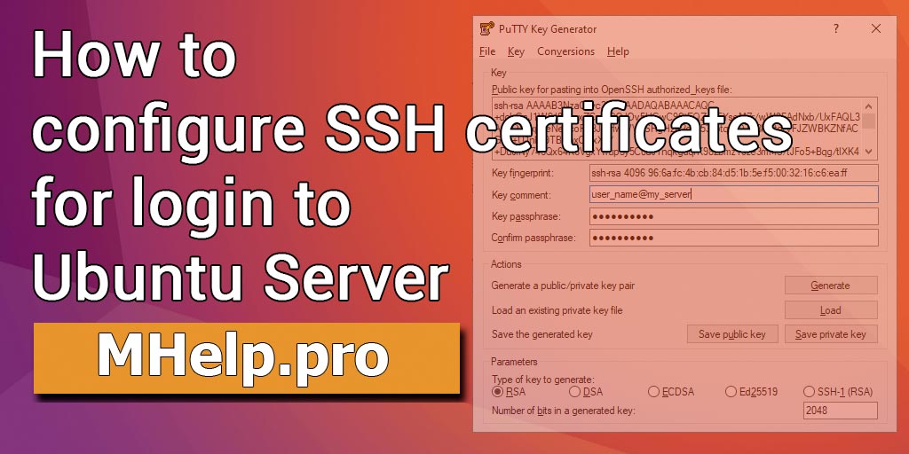How to Сonfigure SSH Certificates for Login to Ubuntu