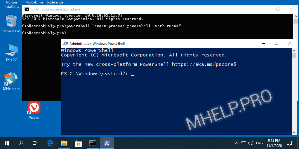 How to run PowerShell Command in Command Prompt ? 