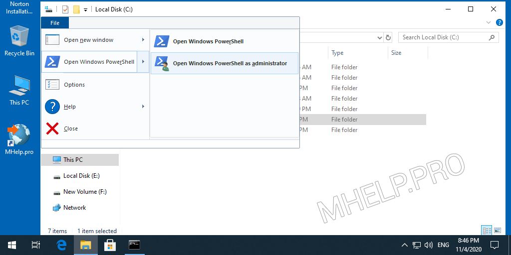 How to Run PowerShell as Administrator via File menu