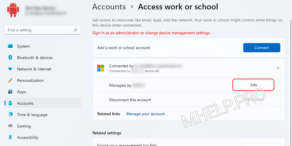 Microsoft Intune policy enforcement on a Windows device using a Windows account